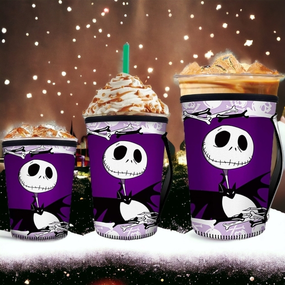 Nightmare Before Christmas 3 Pack Reusable Insulated Neoprene Coffee Cup Sleeve - Picture 4 of 8